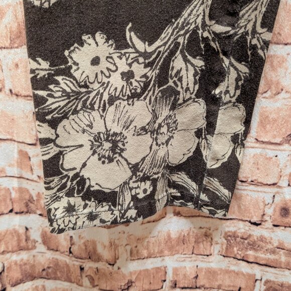 Lauren Ralph Lauren Brown/Tan Floral Print Pants Size 6P - Picture 2 of 13